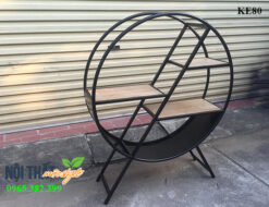 Kệ sắt trang trí KE80 sản xuất tại xưởng Nội thất Mộc Style, giá cực rẻ