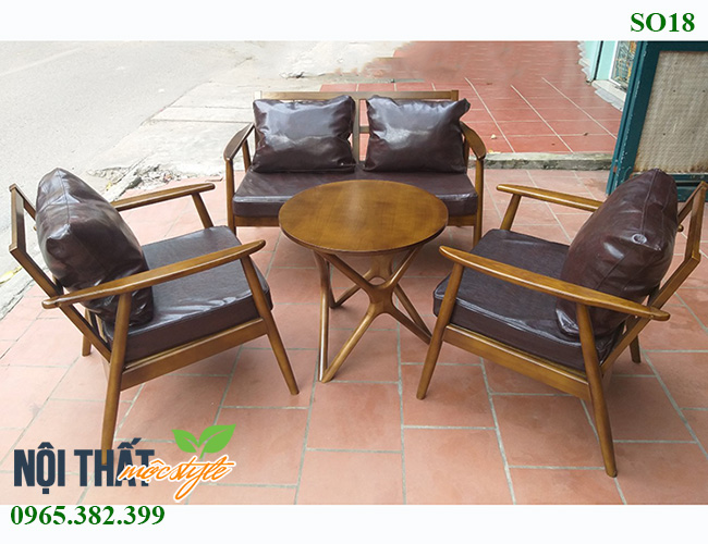 Bàn ghế sofa cafe SO18 Rẻ-Đẹp-Sang - Nội thất Mộc Style