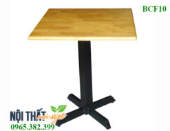 Mẫu bàn vuông chân trụ sắt BCF10 dùng cho quán cafe, trà sữa đẹp