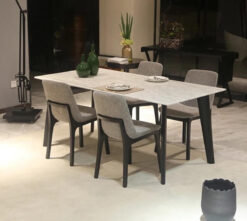 Bộ bàn ăn mặt đá 6 ghế Ventura
