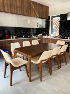 Bộ bàn ăn ventura kết hợp mặt ăn gỗ
