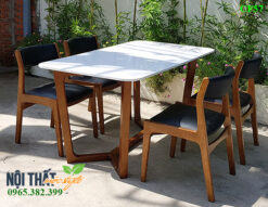 Bàn ghế ăn Bella CF57- Bộ bàn ăn 4 ghế hiện đại giá xuất xưởng rẻ nhất tại nhà Mộc