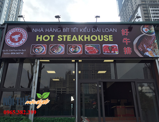 Dự án nội thất nhà hàng bít tết ngon kiểu Đài Loan do xưởng Nội thất Mộc STyle sản xuất Dự án nội thất nhà hàng bít tết ngon kiểu Đài Loan do xưởng Nội thất Mộc STyle sản xuất