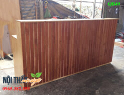 Quầy bar cafe QB49 đẹp mộc mạc từ gỗ thông