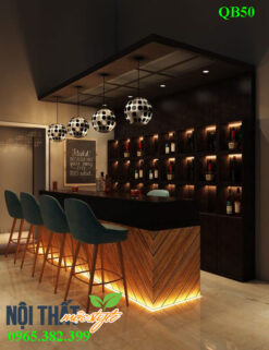Mẫu Quầy bar cafe QB50 đẹp ấn tượng, đẳng cấp với chi phí cực rẻ tại nhà Mộc