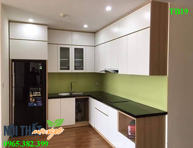 Tủ bếp Tb19 - Tủ bếp đẹp giá cực rẻ cho không gian chung cư Hà Nội