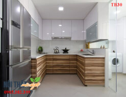 Tủ bếp TB30 - Tủ bếp đẹp hình chữ U cho không gian hẹp