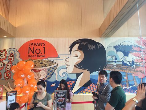 Vẽ tranh tường cho nhà hàng Nhật thu hút, ấn tượng