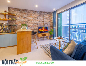 Phòng khách đẹp đơn giản cho những gia đình trẻ hoặc homestay