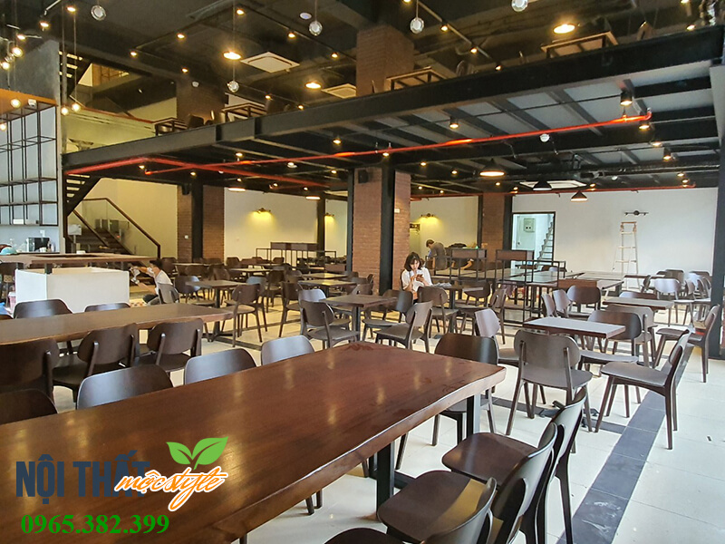  Tổng thể nội thất nhà hàng nổi bật sự kết hợp phong cách Industrial và Rustic ấn tượng