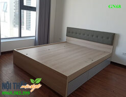 Giường ngủ gỗ công nghiệp GN68 đẹp, giường thông minh giá rẻ