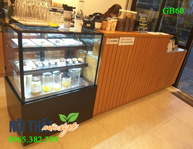 Quầy bar cafe kết hợp tủ bánh đẹp-Quầy bar cafe QB60 Quầy bar cafe kết hợp tủ bánh đẹp-Quầy bar cafe QB60