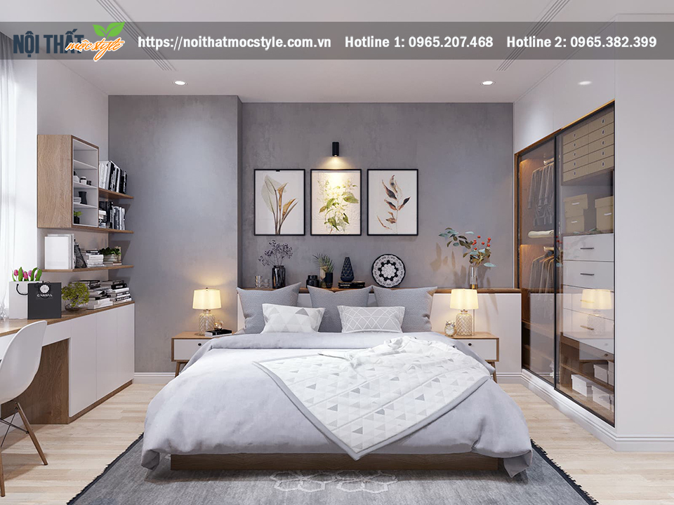 Thiết kế nội thất phòng ngủ đẹp mẫu 8 Thiết kế nội thất phòng ngủ đẹp mẫu 8