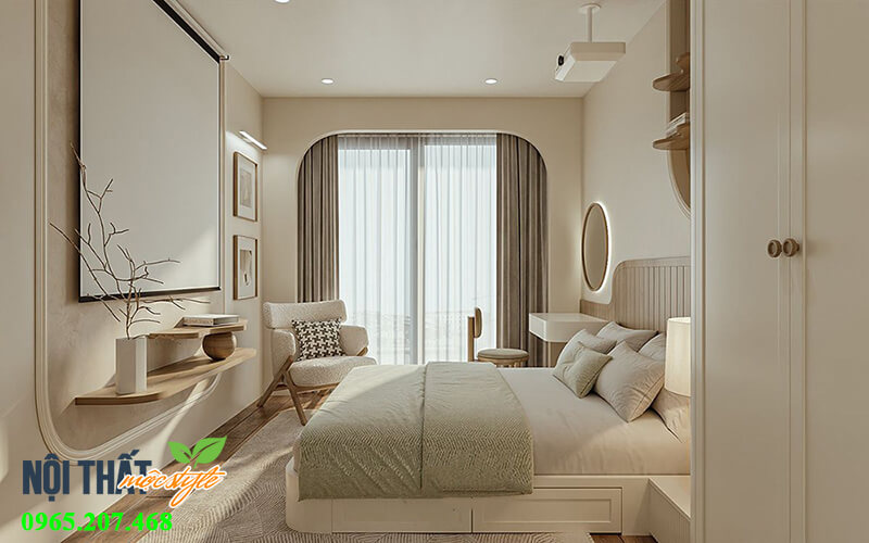 Bố trí phòng ngủ đẹp theo phong cách Wabi sabi