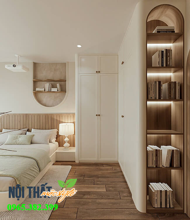 Tủ quần áo chữ L hiện đại giả huỳnh cao cấp-Nội thất Mộc STyle