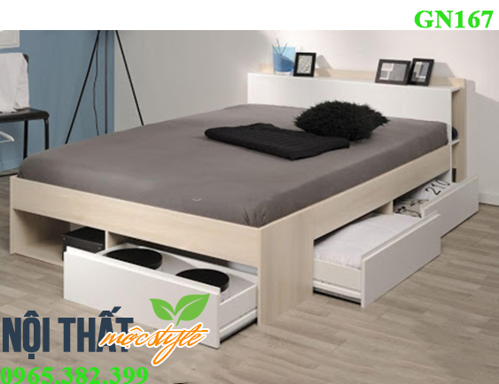  Giường ngủ 1m2 GN167 thông minh, tạo không gian chứa đồ triệt để
