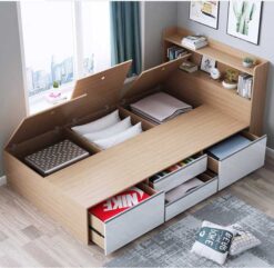 giường đơn 1m2 đa năng tích hợp ngăn kéo cực tện lợi