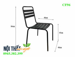 Kích thước ghế cafe sắt CF96