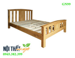 chi tiết giường đẹp GN99 gỗ sồi cao cấp