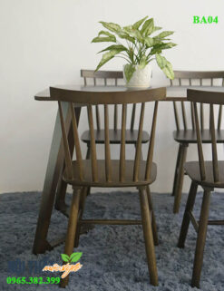 ghế gỗ song tiện thiết kế thanh lịch, hiện đại