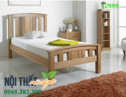 giường 1m2 gỗ sồi GN99 đẹp mộc mạc