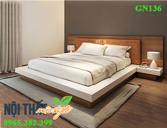 Giường ngủ kiểu Nhật GN136 thiết kế liền tap cực ấn tượng, phong cách Giường ngủ kiểu Nhật GN136 thiết kế liền tap cực ấn tượng, phong cách.