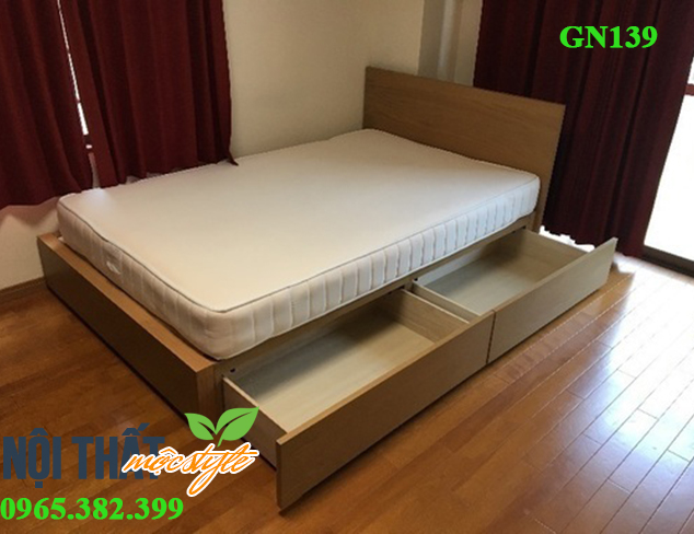 Giường ngủ Kiểu Nhật GN139 hiện đại, chất lượng, thanh lịch, sắc nét