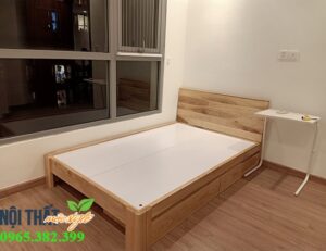 giường ngủ hiện đại sản xuất tại xưởng Nội thất Mộc style.