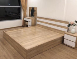 Giường ngủ 1m8x2m giá rẻ GN192 được làm từ gỗ MDF phủ melamin