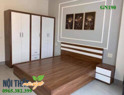 Giường ngủ gỗ công nghiệp GN190 - hiện đại