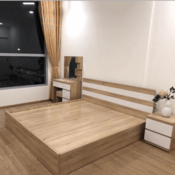 Giường ngủ gỗ cong nghiệp hiện đại, chất lượng với giá thành phải chăng