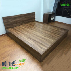 Giường ngủ màu óc chó Gn191 sang trọng