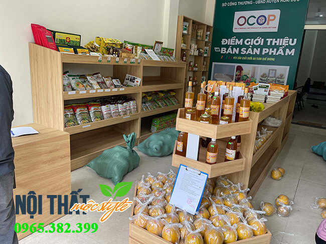 Giá kệ siêu thị gỗ MDF lõi xanh chống ẩm cốt Thái mang đến sự hiện đại, bền,đẹp Giá kệ siêu thị gỗ MDF lõi xanh chống ẩm cốt Thái mang đến sự hiện đại, bền,đẹp