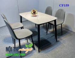 Bộ bàn ăn 4 ghế Venus, bàn mặt đá đẹp tinh tế