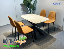 Bộ bàn ăn Venus CF157 màu cam nổi bật nhưng không hề chói mắt