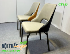 Ghế Sarin có 2 màu cơ bản là cam ghi và xanh ghi