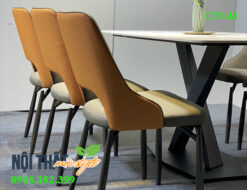 Ghế Sarin kết hợp màu cam và ghi tinh tế, hài hòa