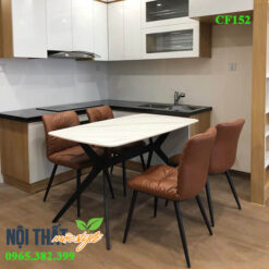 Lắp đặt thực tế bộ bàn ăn valley tông nâu mới mẻ