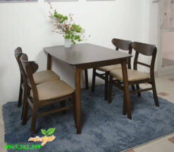 Bộ bàn ăn 4 ghế Mango nhỏ gọn, giá chỉ 2.9 triệu/ bộ