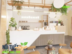 Quầy bar QB87- quầy bar cafe, trà sữa hiện đại- năng động