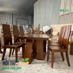 Bộ bàn ăn 6 ghế gỗ sồi tự nhiên giá tại xưởng rẻ nhất Hà Nội