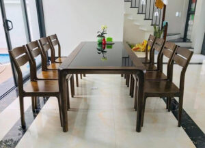 Bộ bàn ăn gỗ sồi sang trọng