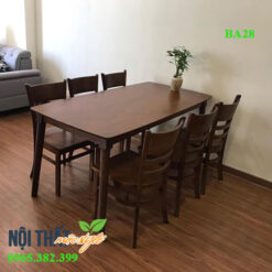 Bộ bàn ăn cabin mặt gỗ