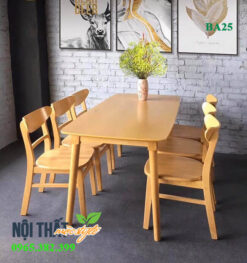 Bộ bàn ăn mango mặt gỗ-2