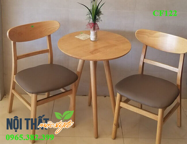Bộ bàn ăn tròn kết hợp với ghế mango hiện đại - bộ bàn ăn sản xuất tại Mộc Style