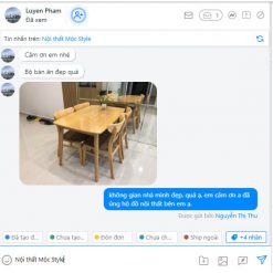 ảnh thực tế giao bàn ghế ăn mango