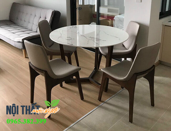 Bàn tròn mặt đá cho căn hộ hiện đại bàn tròn mặt đá cho căn hộ hiện đại