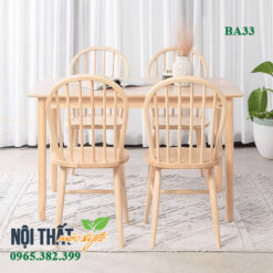 bộ bàn ăn winsor chất liệu cao su