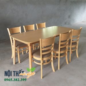 Bộ bàn ăn cabin 1m6 màu tự nhiên
