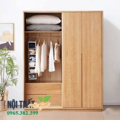 Mẫu tủ quần áo 2 cánh lùa